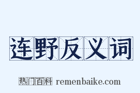 连野反义词是什么意思的图片